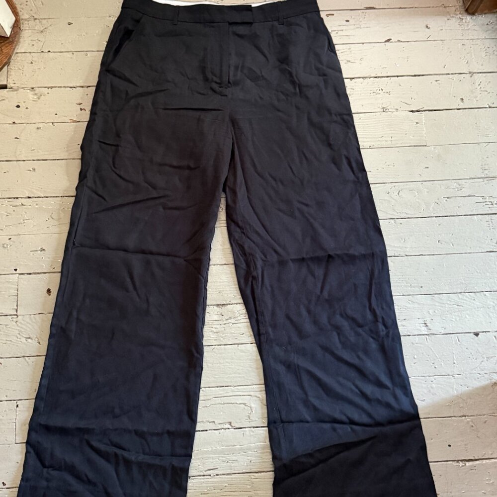 Reformation Black Wide-Leg Trousers - Picture 4 of 6
